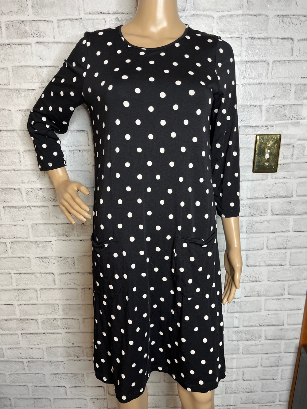 Gudrun Sjoden Alma black white polka dot dress